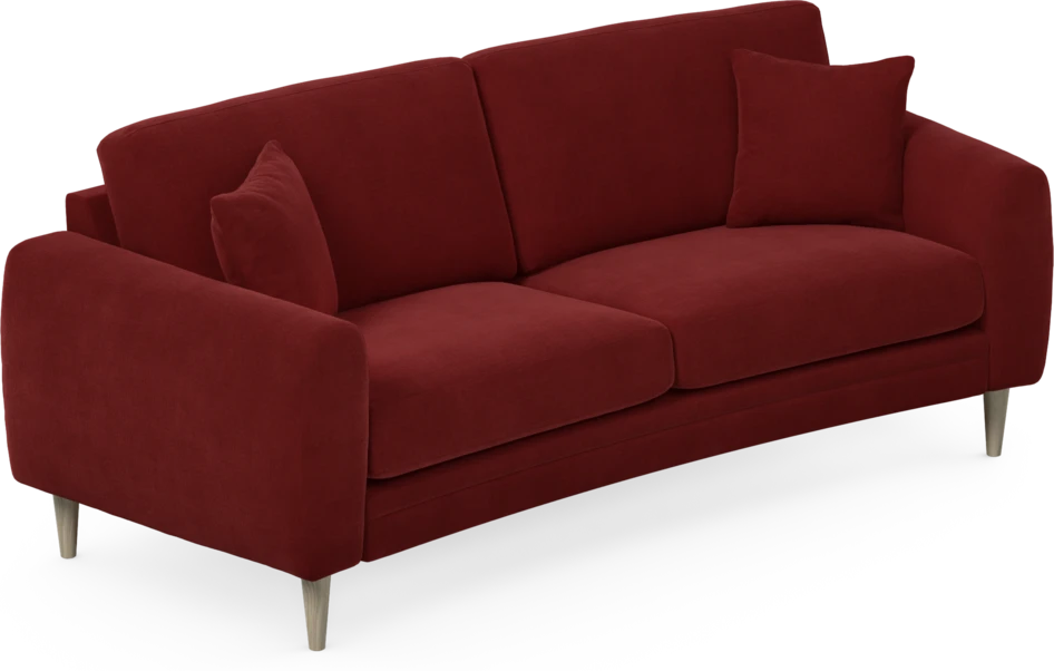 Eden - 2,5-sits soffa svängd - Röd