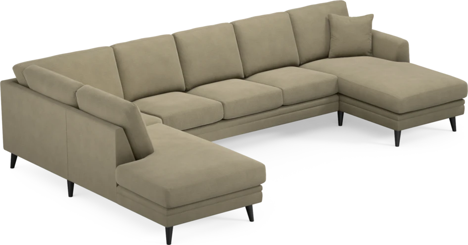 Eden - 3-sits soffa med divan vänster och schäslong höger - Beige