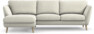 Madison Lux - 2-sits soffa med schäslong vänster - Vit