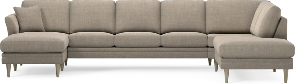 Eden - 3-sits soffa med schäslong vänster och divan höger - Beige