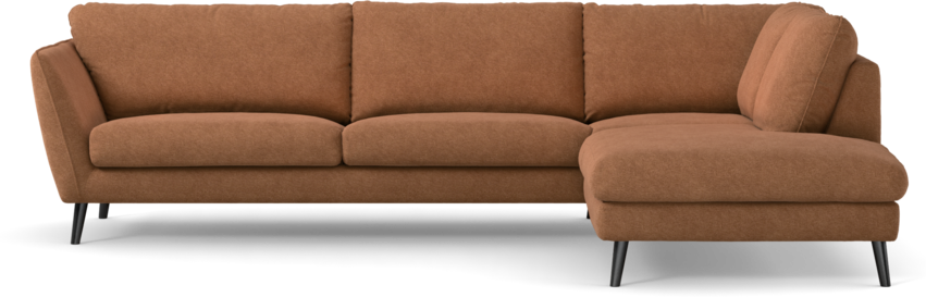 Madison Lux - 3-sits soffa med divan höger - Orange