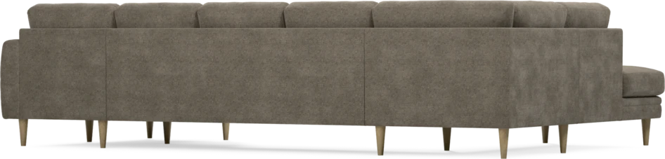 Eden - 3-sits soffa med divan vänster och schäslong höger - Brun