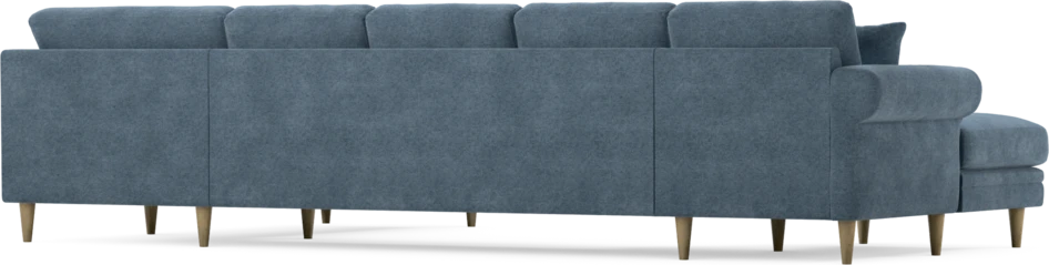 Eden - 3-sits soffa med schäslong vänster och divan höger - Blå