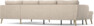 County - 3-sits soffa med schäslong vänster och divan höger - Beige