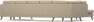 Eden - 3-sits soffa med divan vänster och schäslong höger - Beige