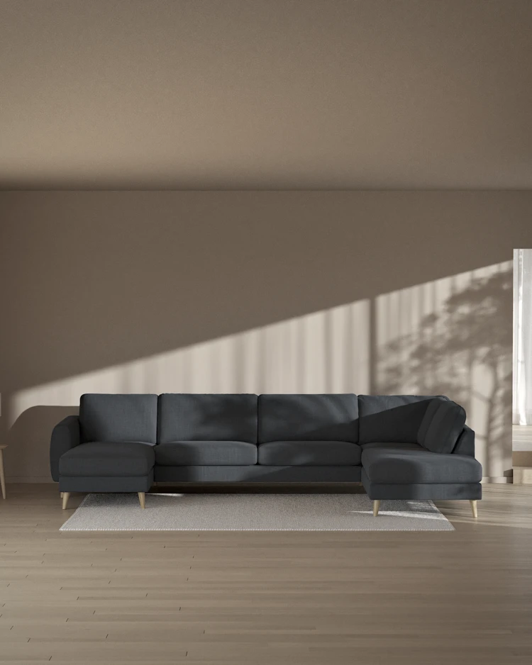 Bridge - 3-sits soffa med schäslong vänster och divan höger - inspiration