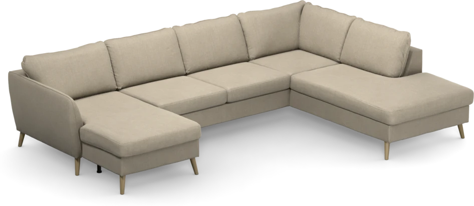 County - 3-sits soffa med schäslong vänster och divan höger - Beige