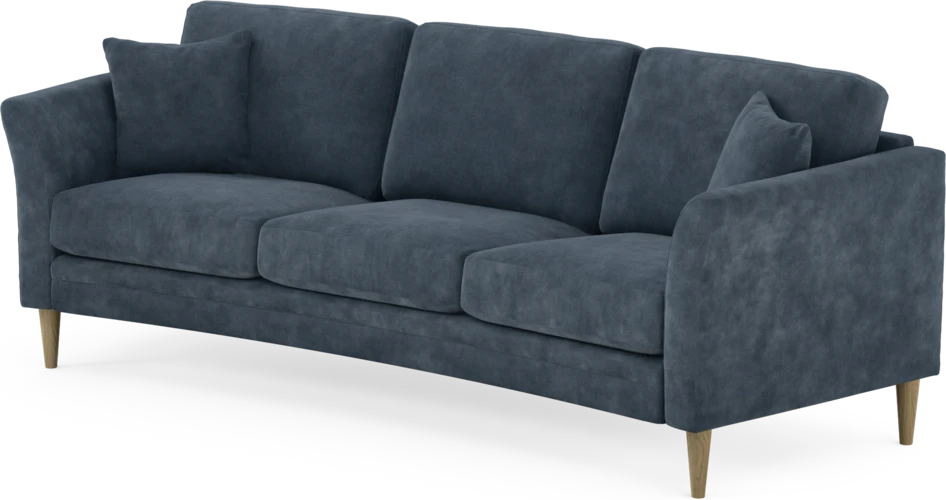 Eden - 3-sits soffa svängd - Blå