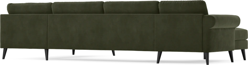 Bridge - 3-sits soffa med schäslong vänster och divan höger - Grön