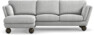 Madison Lux - 2-sits soffa med schäslong vänster - Grå