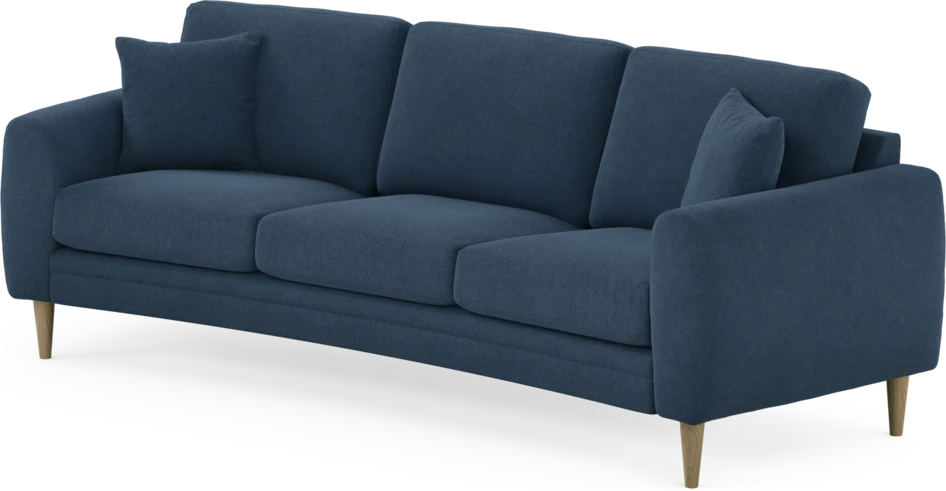 Eden - 3-sits soffa svängd - Blå
