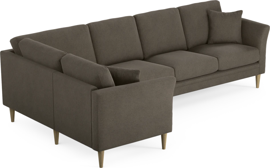 Eden - Hörnsoffa, 1+3-sits - Brun