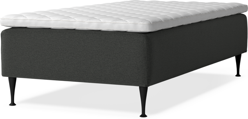 Delux Dream - Ramsäng, enkelsäng med bäddmadrass - Grå