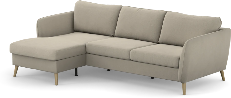 County - 3-sits soffa med flyttbar schäslong - Grå