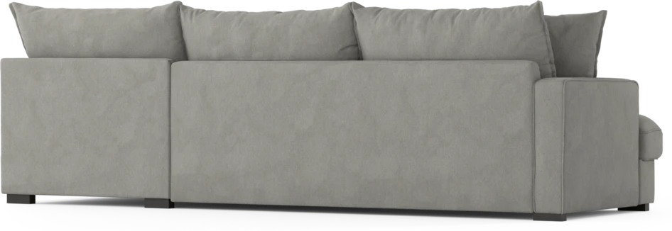 Mila - 3-sits soffa med divan höger, hel dyna - Grå