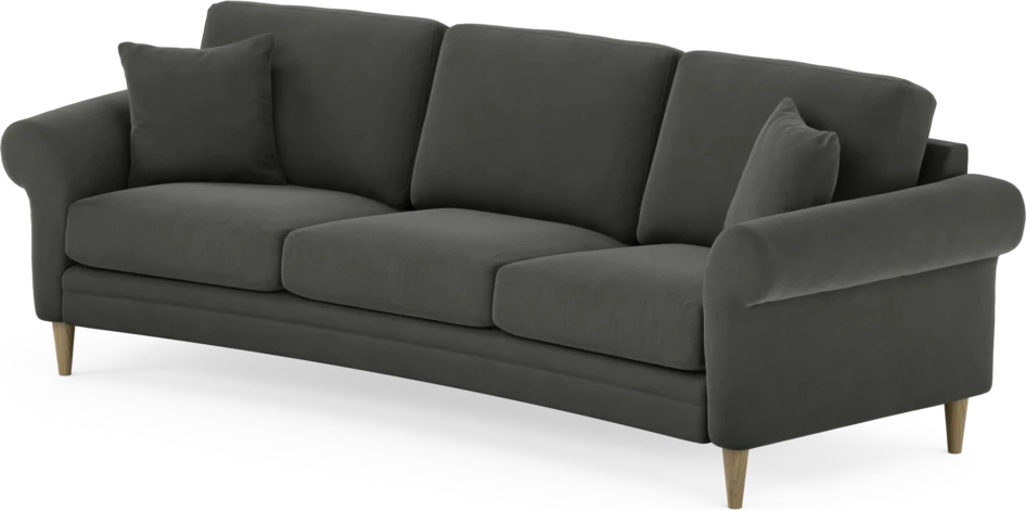 Eden - 3-sits soffa svängd - Grå