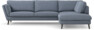 Madison Lux - 3-sits soffa med divan höger - Blå