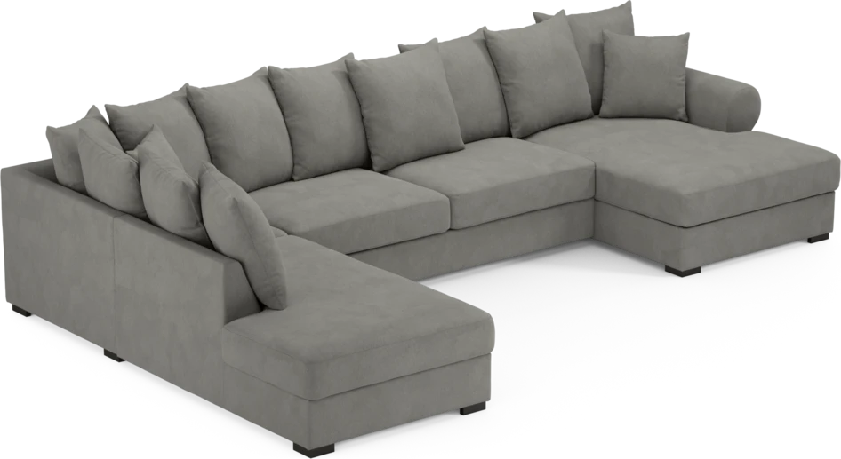 Town - 3-sits soffa med divan vänster och schäslong höger - Grå