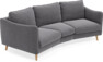 Madison - 3-sits soffa svängd, 70 cm - Grå