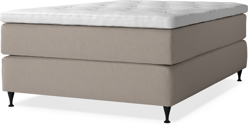 Delux Exclusive - Kontinentalsäng, enkelsäng 140 cm med bäddmadrass - Beige