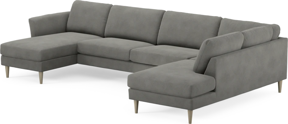 Bridge - 3-sits soffa med schäslong vänster och divan höger - Grå