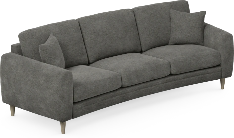 Eden - 3-sits soffa svängd - Grå