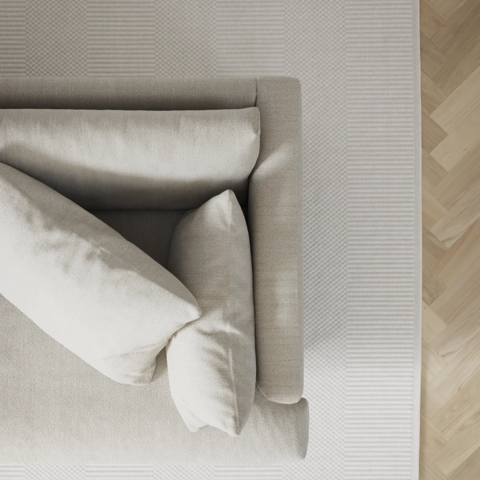Harper - 3-sits soffa, hel dyna - Beige