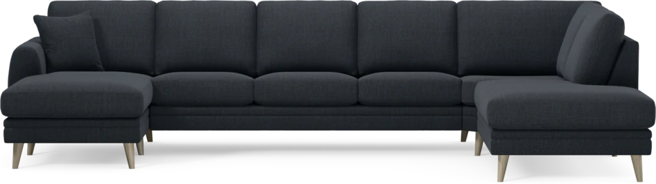Eden - 3-sits soffa med schäslong vänster och divan höger - Blå