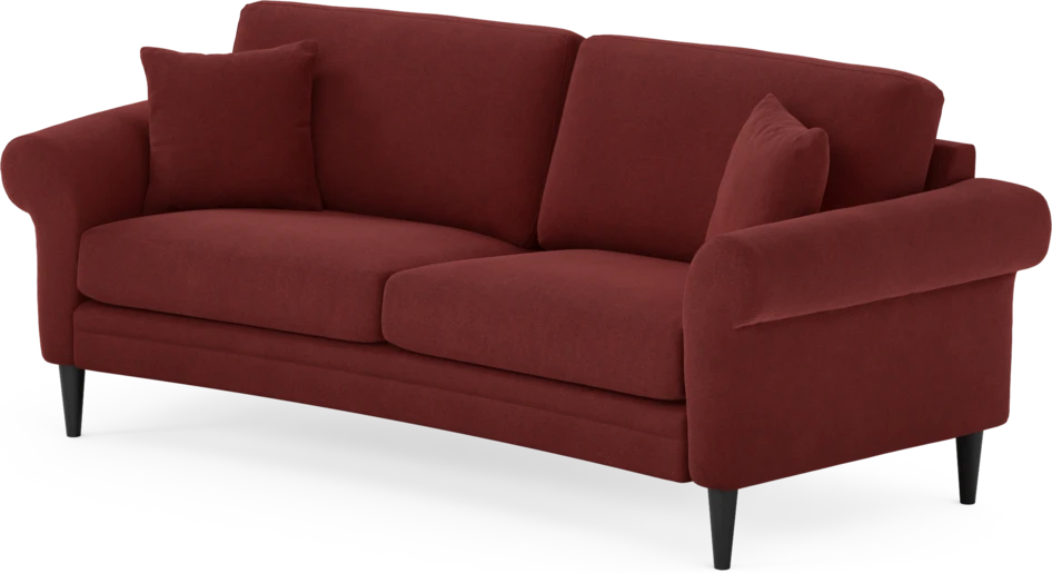 Eden - 2,5-sits soffa svängd - Röd
