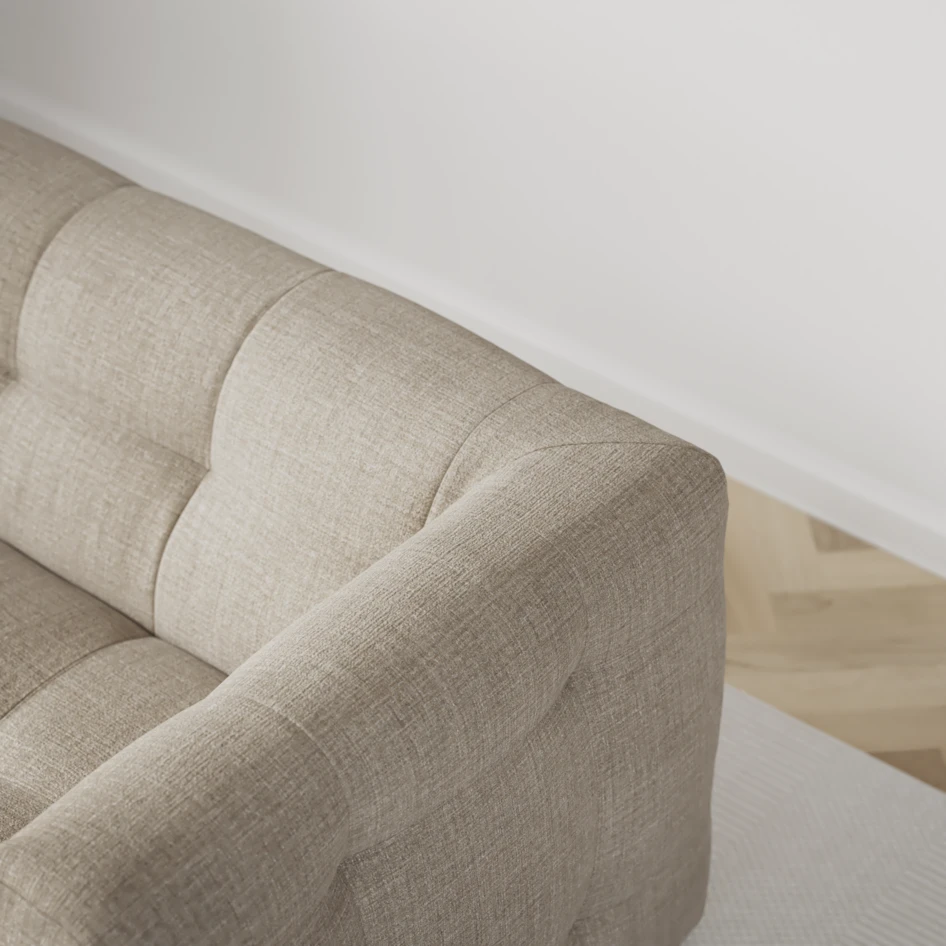 Bella - 3-sits soffa med divan vänster - Beige
