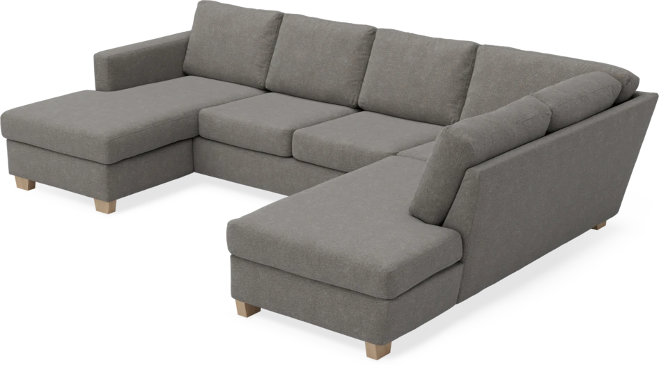 Friday - 3-sits soffa med schäslong vänster och divan höger - Grå