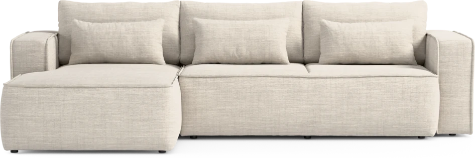Ide - Bäddsoffa 3-sits med schäslong vänster - Vit