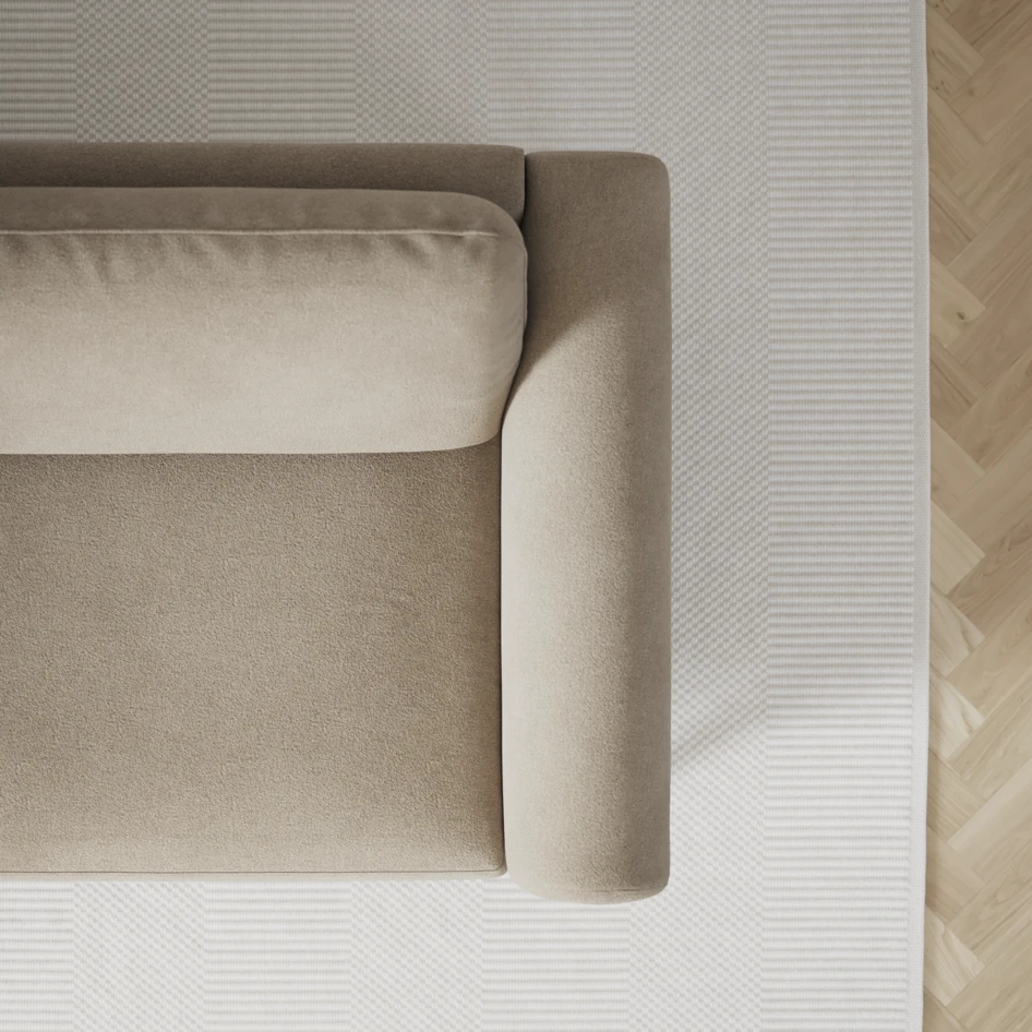 Bridge - 3-sits soffa svängd - Beige