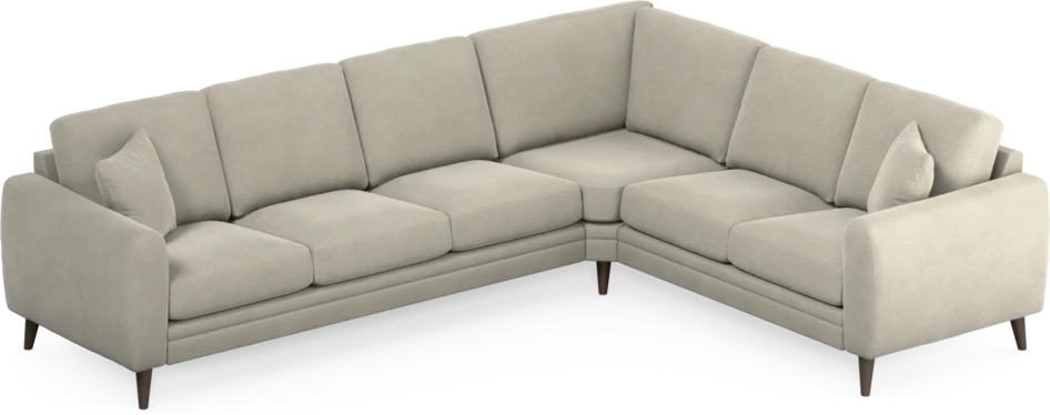 Eden - Hörnsoffa, 3+2-sits - Brun