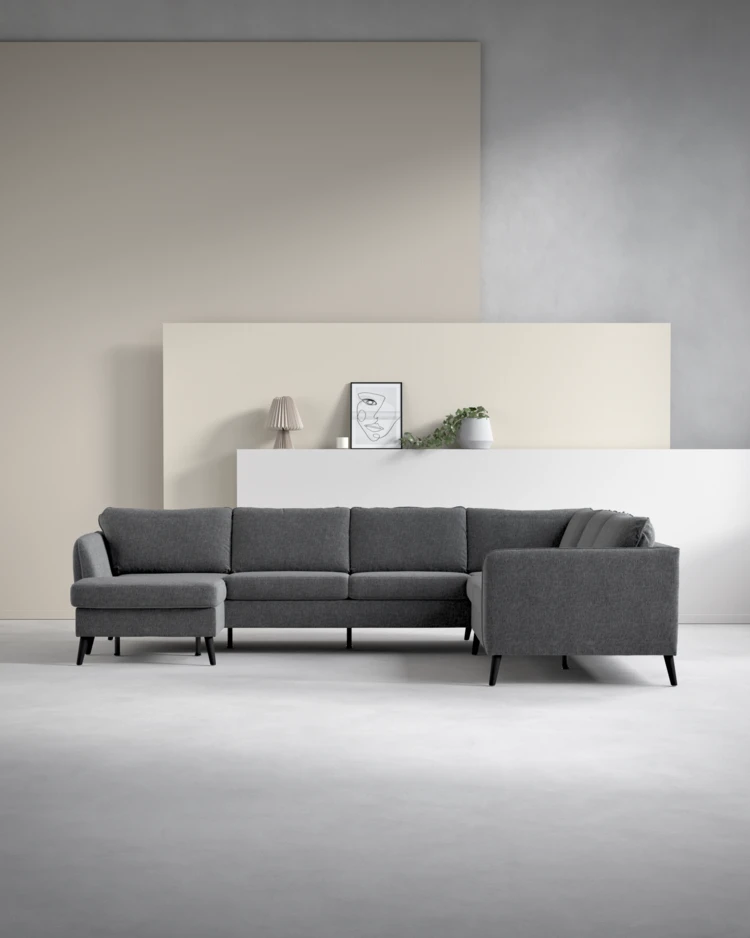 County - Hörnsoffa, 3+2-sits med schäslong vänster - inspiration