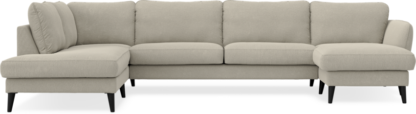 Bridge - 3-sits soffa med divan vänster och schäslong höger - Brun
