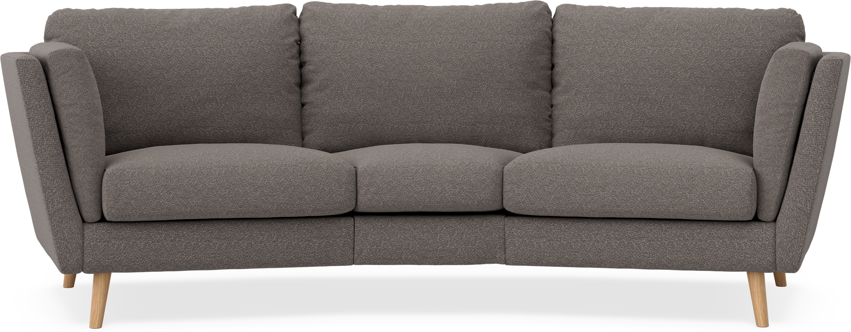Madison - 3-sits soffa svängd, 70 cm - Brun