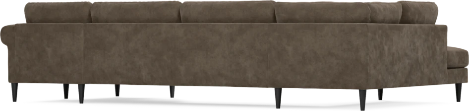 Bridge - 3-sits soffa med divan vänster och schäslong höger - Brun