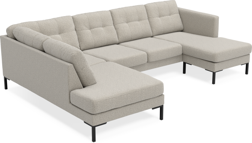 Rio - 3-sits soffa med divan vänster och schäslong höger - Beige