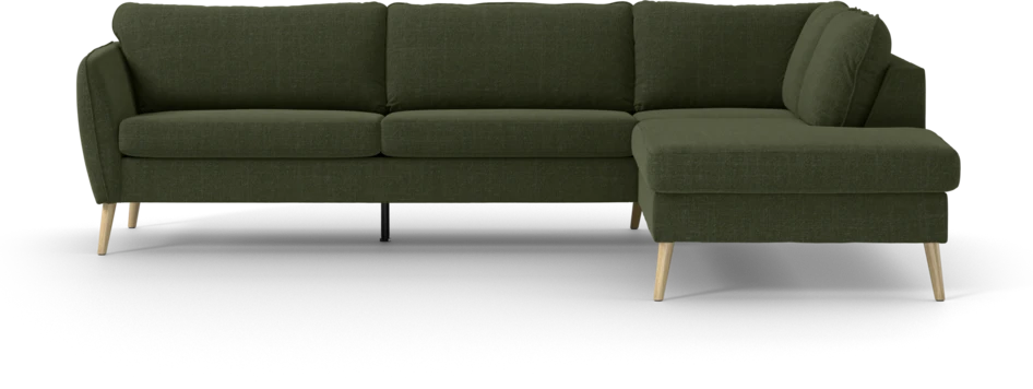 County - 2,5-sits soffa med divan höger - Grön