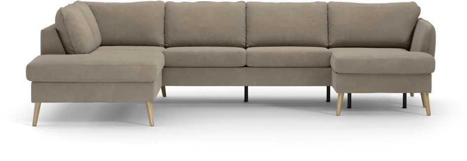 County - 3-sits soffa med divan vänster och schäslong höger - Beige