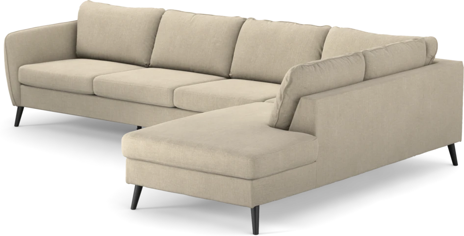 County - 3-sits soffa med divan höger - Beige
