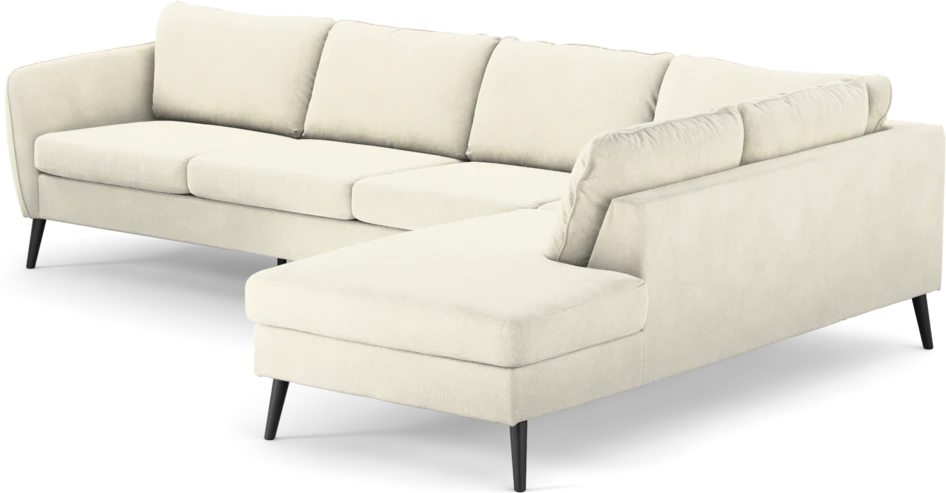 County - 3-sits soffa med divan höger - Vit
