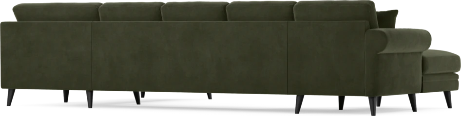 Eden - 3-sits soffa med schäslong vänster och divan höger - Grön