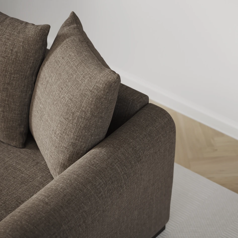 Town - 3-sits soffa med divan höger och schäslong vänster - Brun