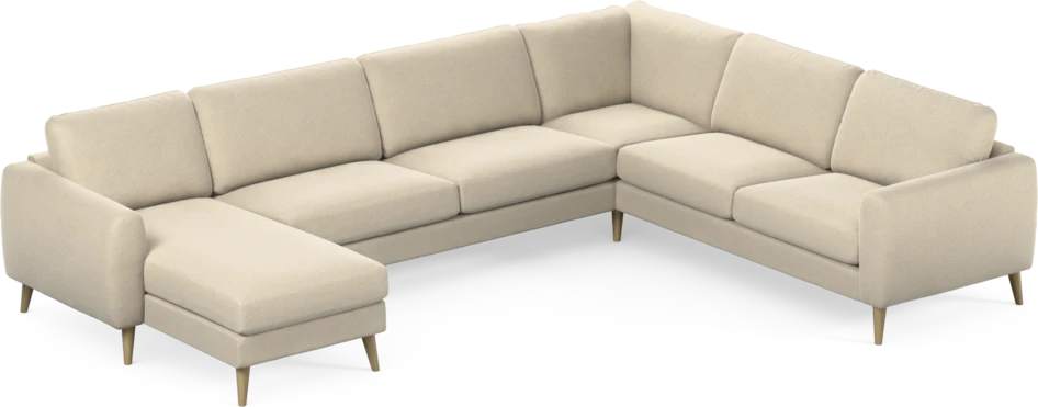 Bridge - Hörnsoffa, 3+2-sits med schäslong vänster - Beige