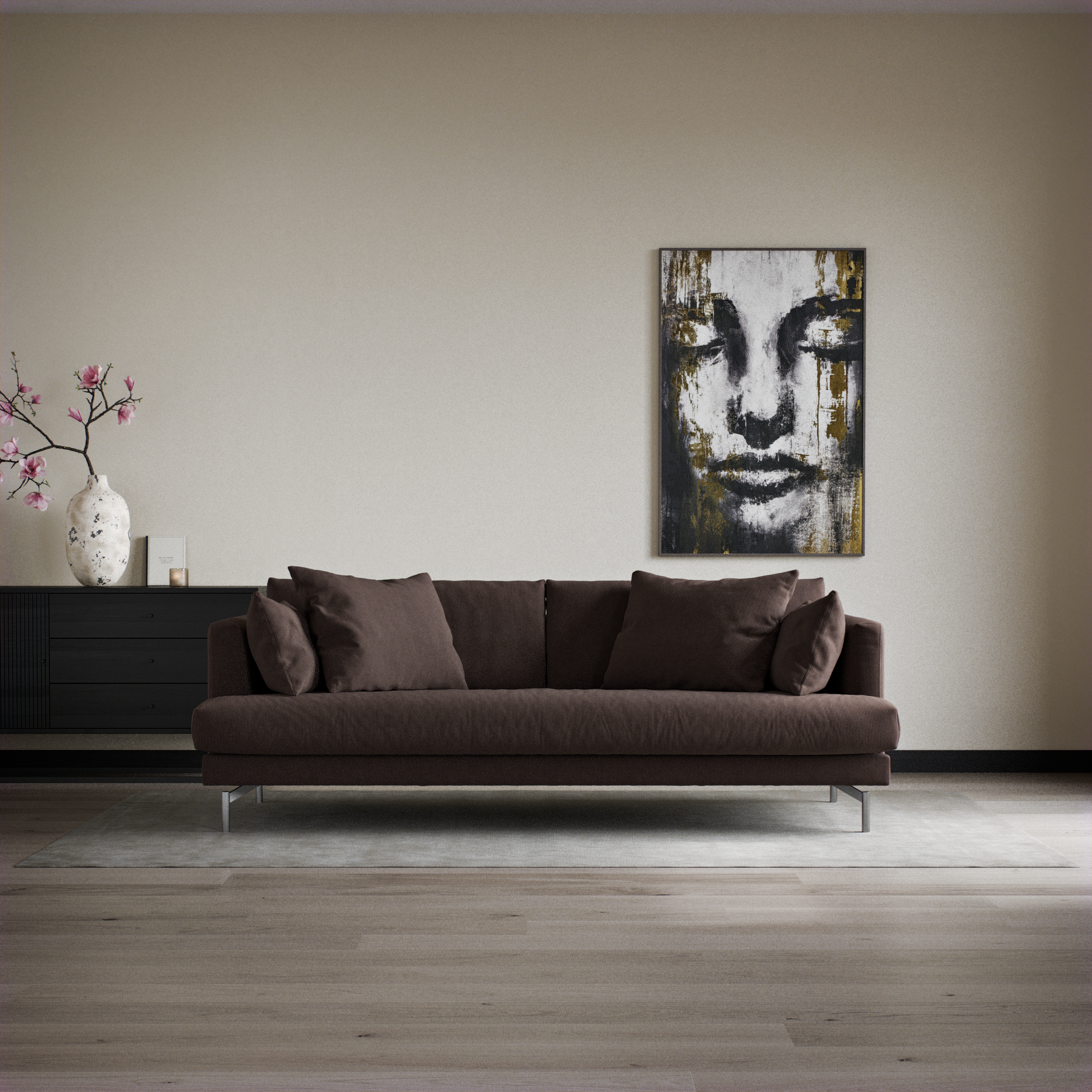 Harper - 3-sits soffa, hel dyna - inspiration