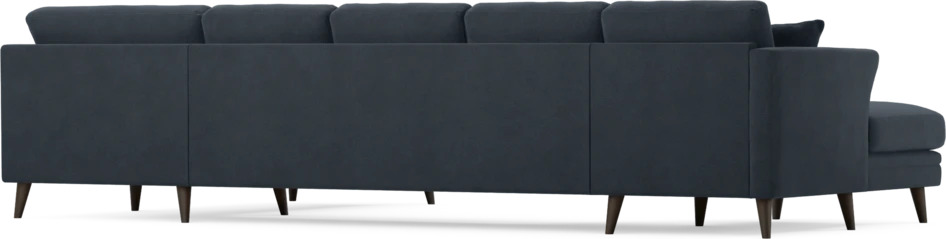 Eden - 3-sits soffa med schäslong vänster och divan höger - Blå