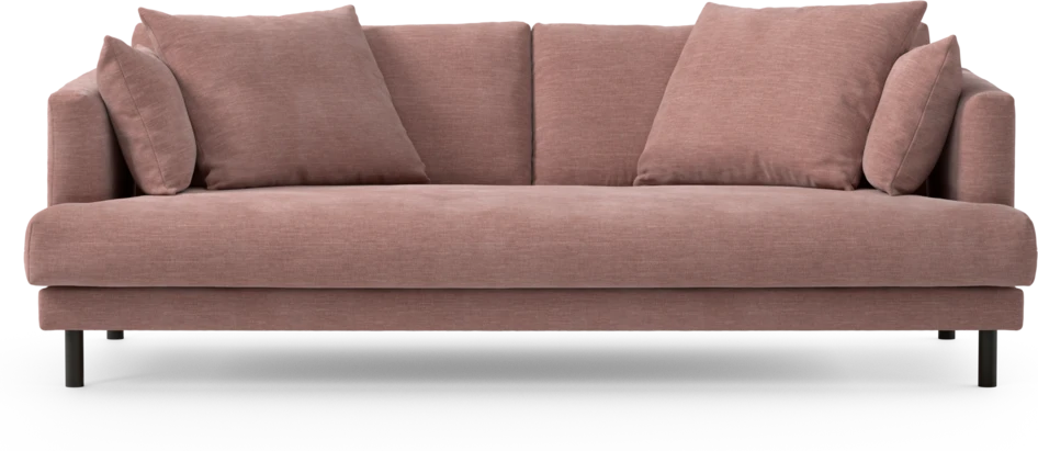 Harper - 3-sits soffa, hel dyna - Rosa