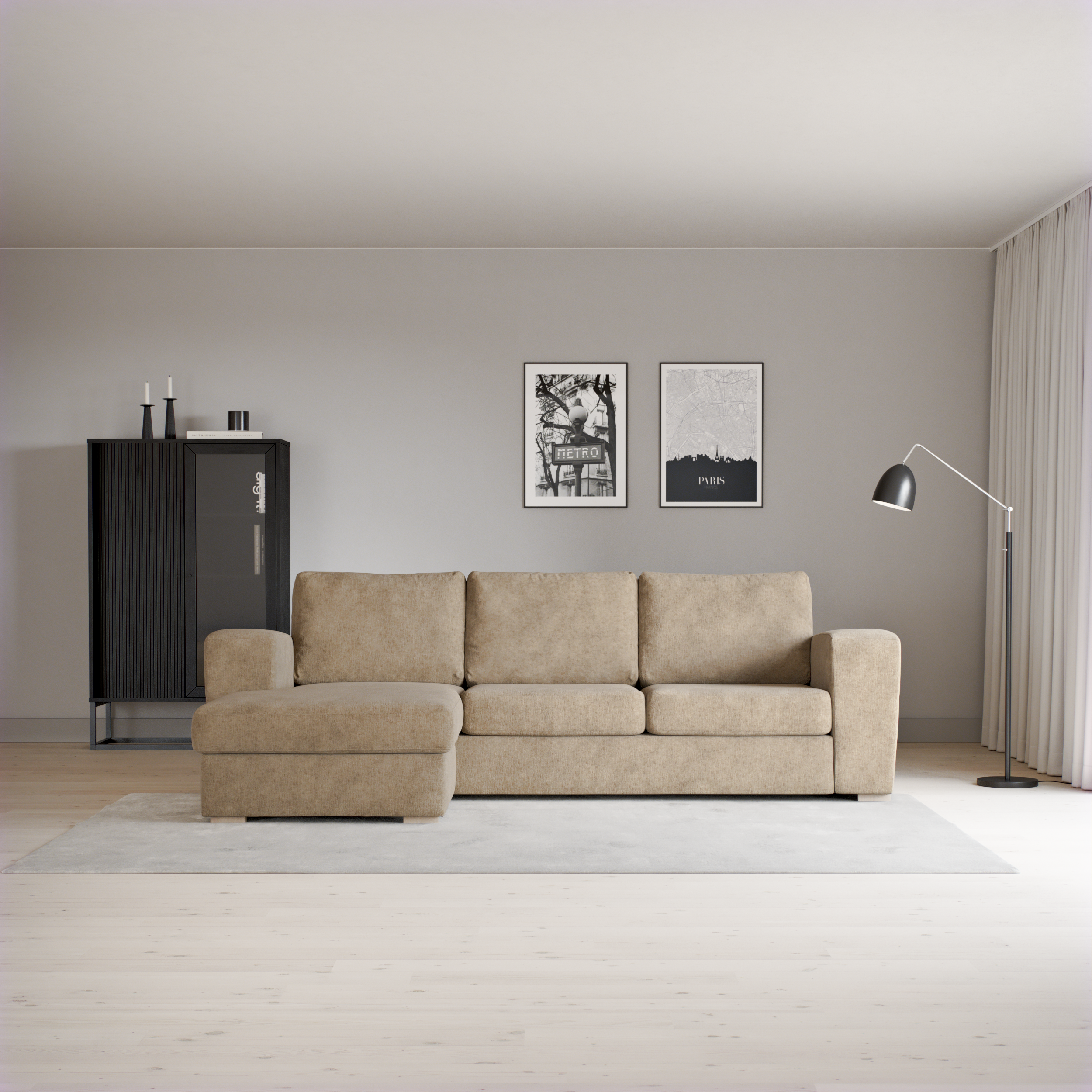 Friday - 3-sits soffa med schäslong vänster - inspiration